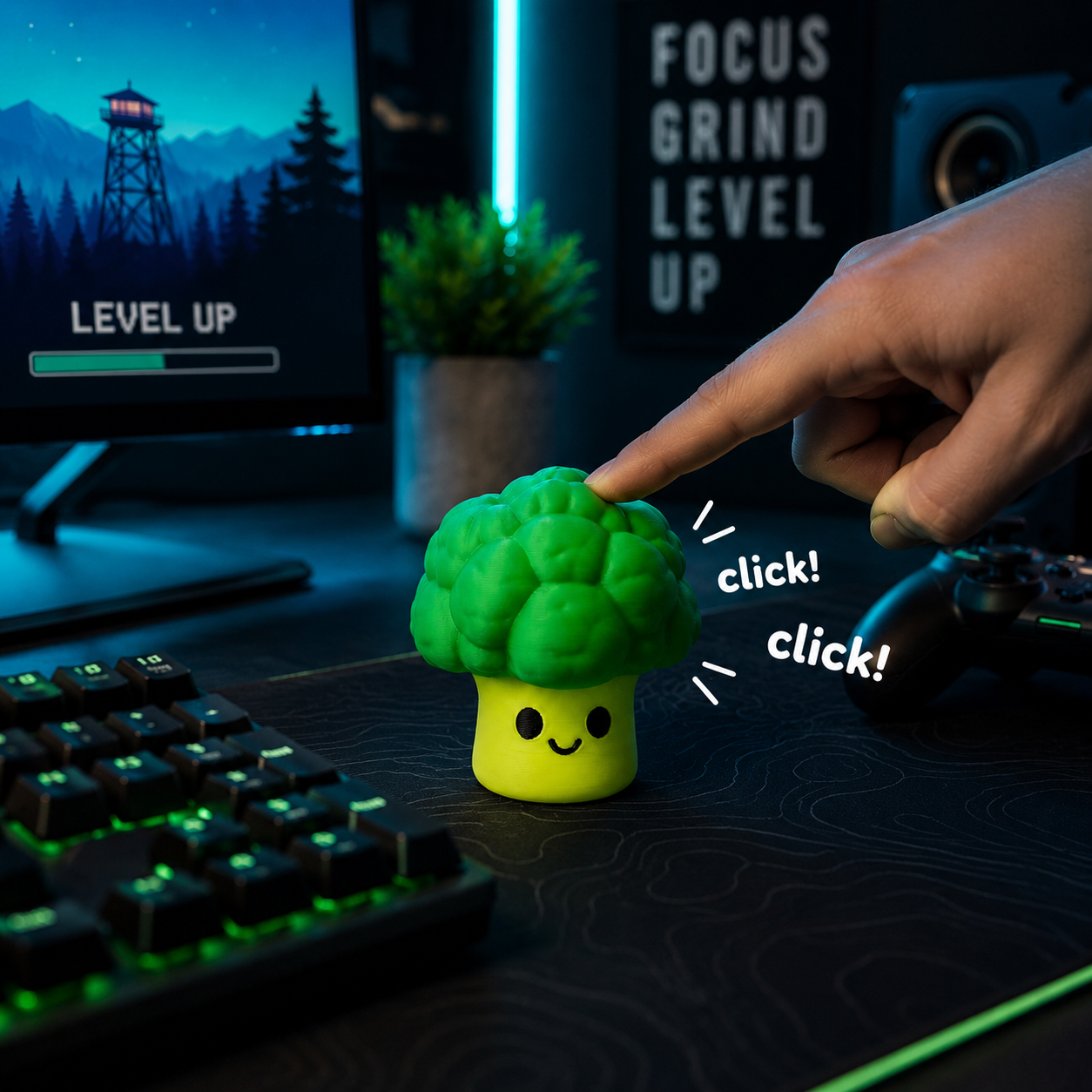 Mister Broccoli 2.0 Fidget Clicker