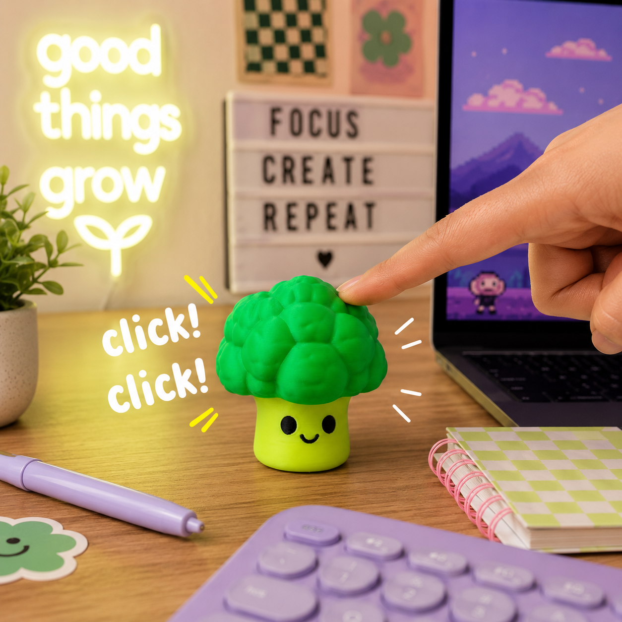 Mister Broccoli 2.0 Fidget Clicker